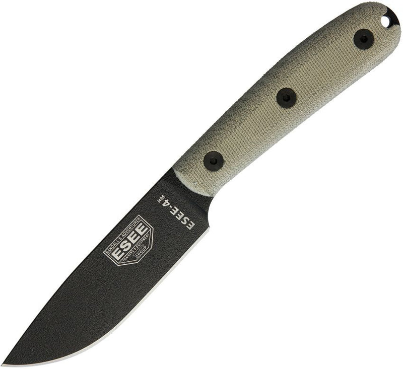 ESEE Model 4 Traditional Handle Fixed Blade Knife [ESEE-4HM-K]