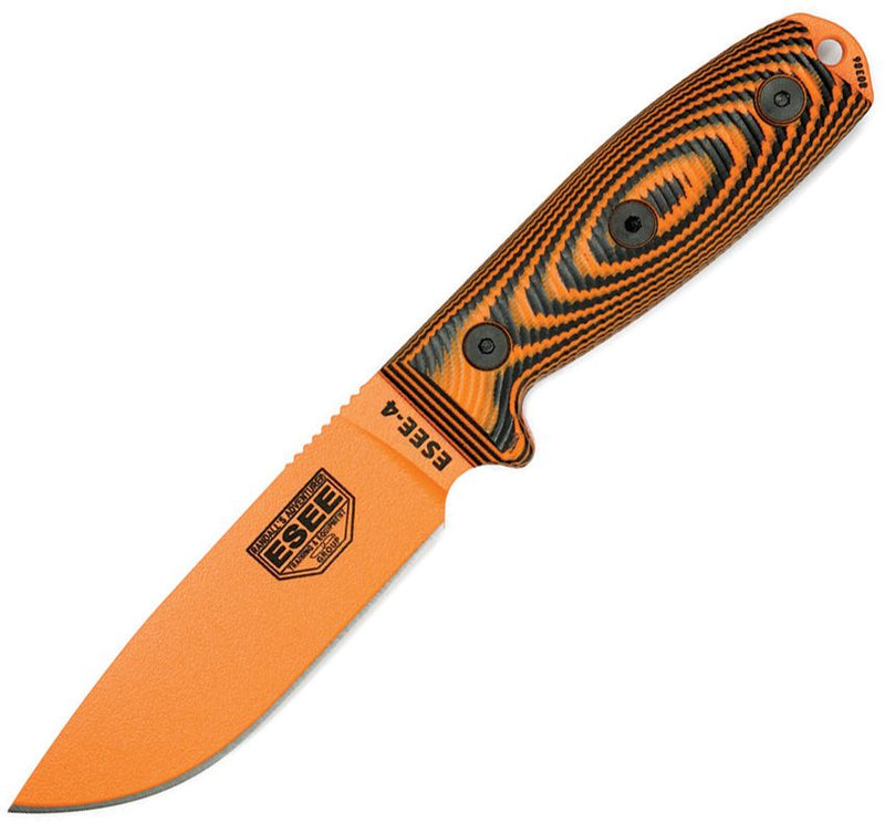 ESEE Model 4 3D Fixed Blade Orange Fixed Blade Knife [4POR-006]