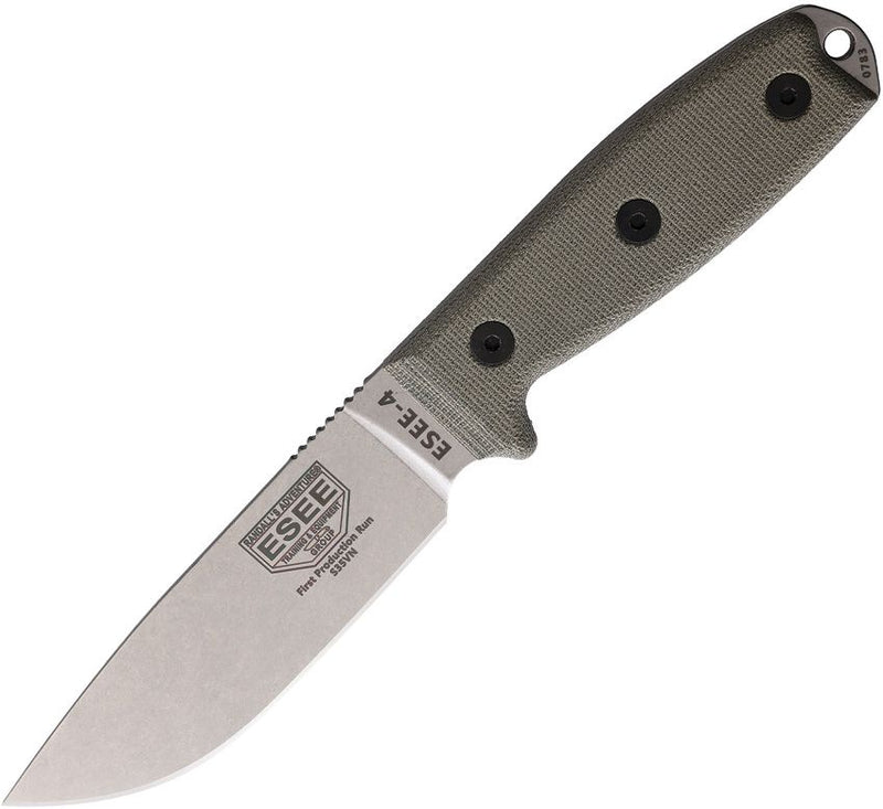 ESEE Model 4 S35VN Micarta Fixed Blade Knife [ESEE-4P35V]