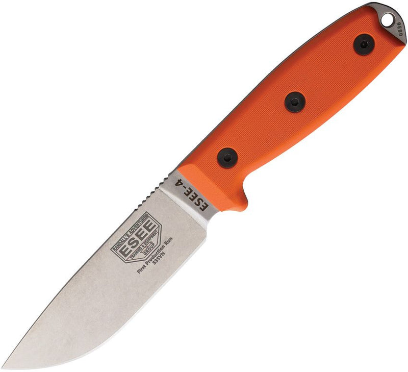 ESEE Model 4 S35VN Orange G10 Fixed Blade Knife [ESEE-4P35V-OR]
