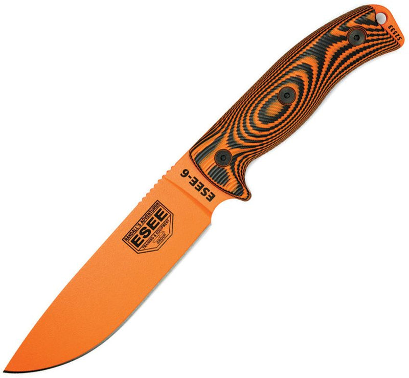 ESEE Model 6 Fixed Blade Orange Fixed Blade Knife [6POR-006]