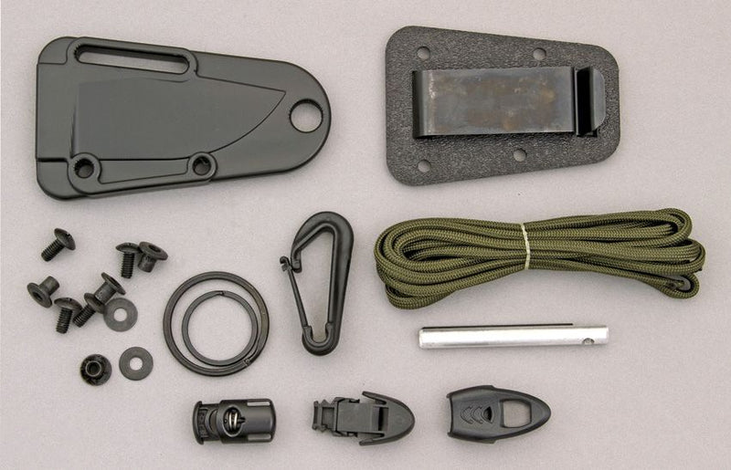 ESEE Izula II Black with Kit Fixed Blade Knife [IZULA-II-B-KIT]