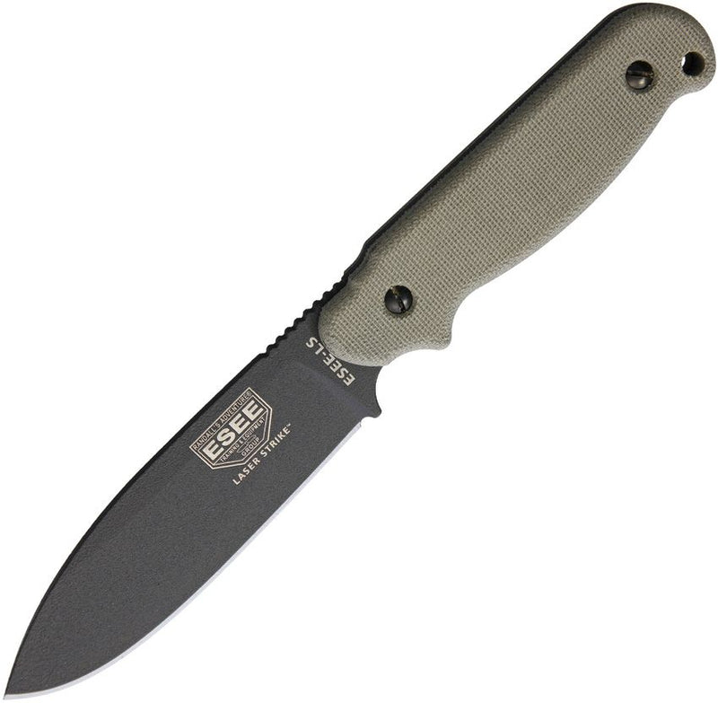 ESEE Laser Strike Gunsmoke Fixed Blade Knife [ESEE-LS-P-TG]
