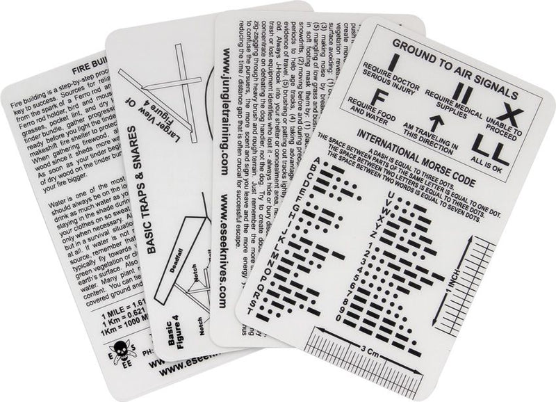 ESEE Izula Gear Survival Card Set Fixed Blade Knife [SURV-CARD]