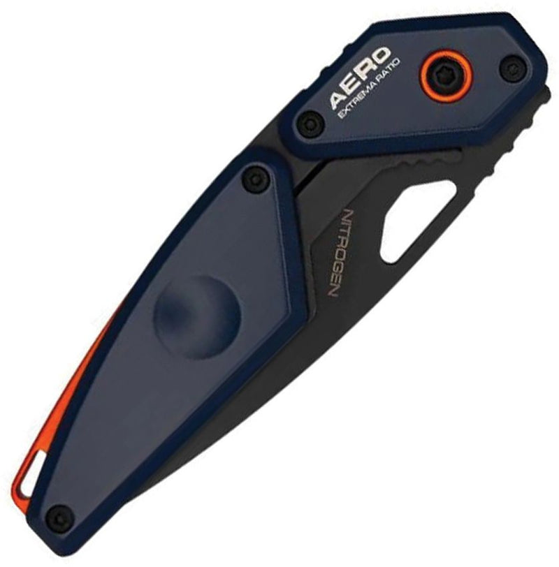 Extrema Ratio Aero Linerlock Blue/Org Folding Knife [04.1000.0180/NIT/BLK/C3/A10]