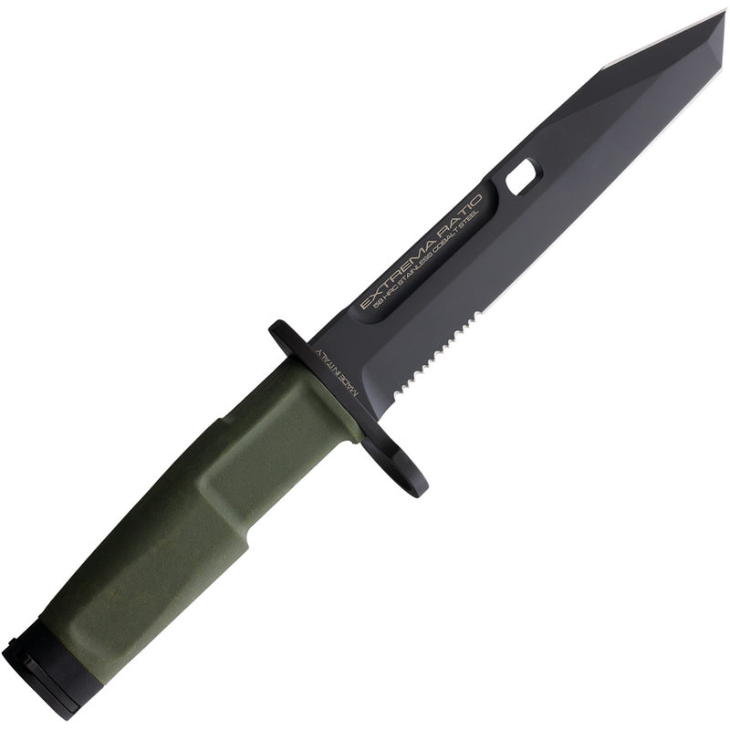 Extrema Ratio Fulcrum Combat OD Green Forprene N690 Partially Serrated Tanto Fixed Blade Knife [04.1000.0301/GRN] - product view 2