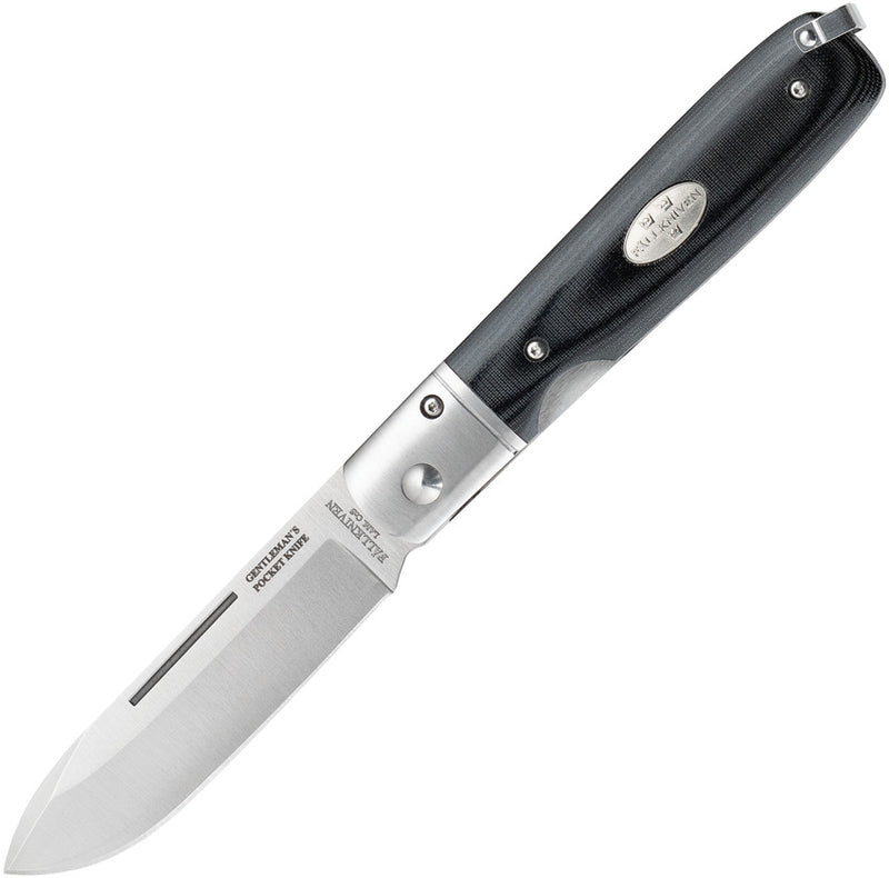 Fällkniven GP Liner Lock Black Micarta Folding Knife — Laminate cobalt [FNGPBM] — product view 1