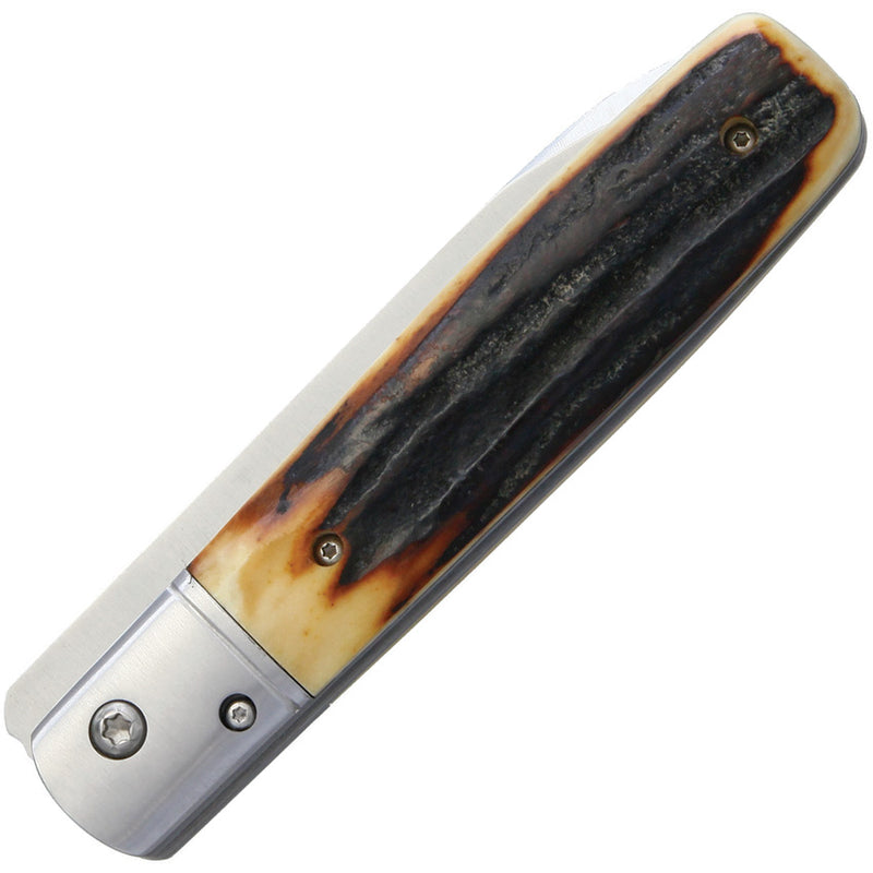 Fällkniven GP Stag Liner Lock Folding Knife — Laminate cobalt [FNGPS] — product view 2
