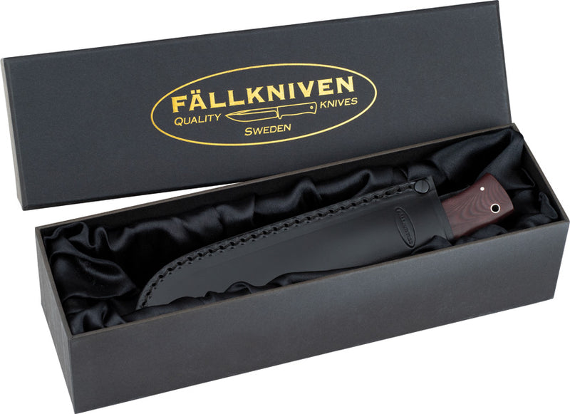 Fällkniven Hunter's Knife Maroon Micarta — CPM-3V / Red [FNHK6L] — product view 3