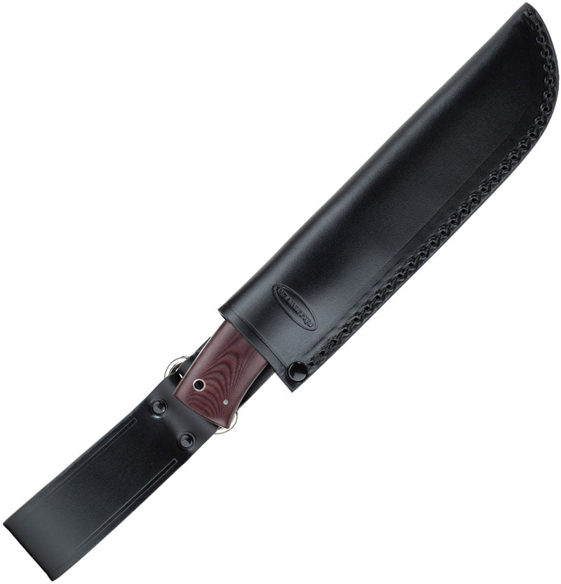 Fällkniven Hunter's Knife Maroon Micarta — CPM-3V / Red [FNHK6L] — product view 4