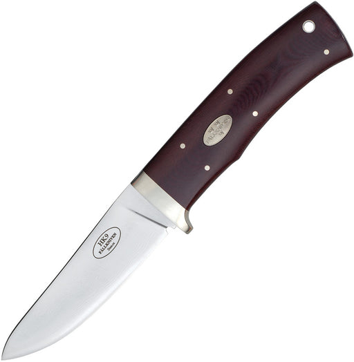 Fällkniven HK9 Fixed Blade Knife / Maroon Micarta — Damascus blade with Cowry X powder core / Red [FNHK9CXLMM] — product view 1