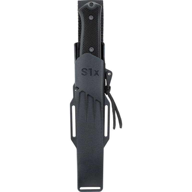 Fällkniven S1x Survival Knife Black — Laminate cobalt [FNS1XB] — product view 3