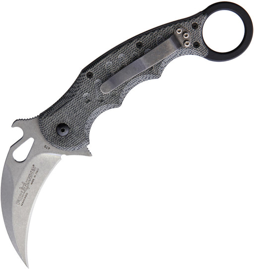 Fox Karambit Liner Lock Stonewash Black Folding Knife [FOX479MIBSW] — product view 1