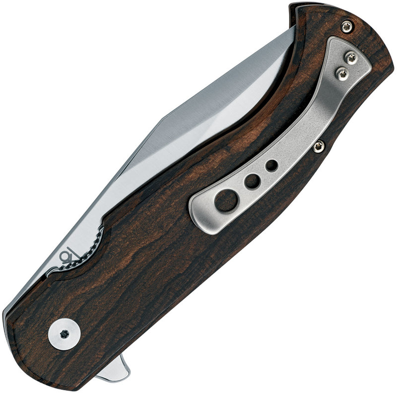 Fox Eastwood Tiger Liner Lock Zebra Wood Folding Knife [FOX524ZW] — product view 2