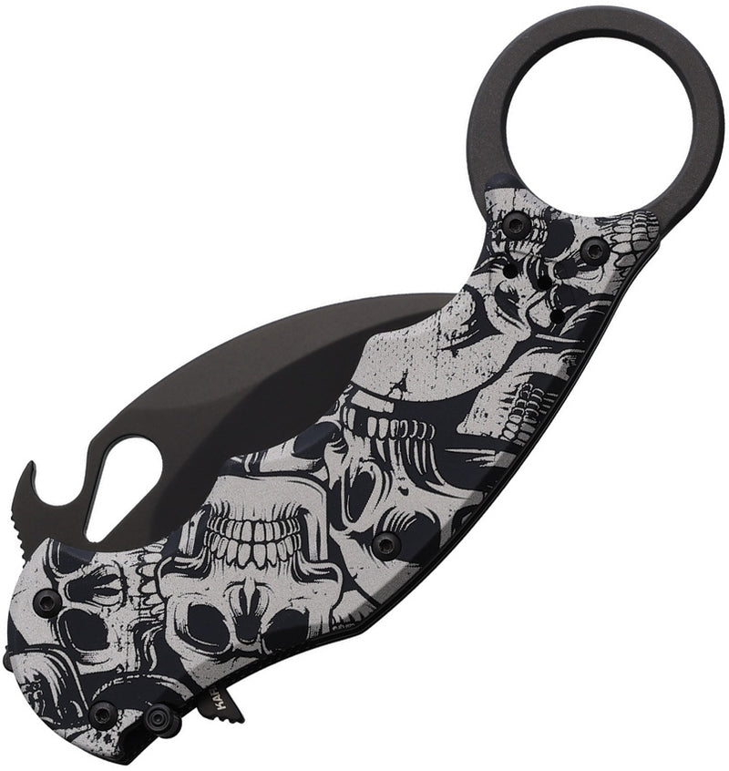 Fox Karambit Liner Lock Skull Folding Knife [FOX599ALB3] — product view 4