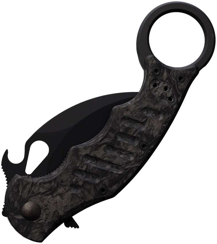 Fox Karambit Liner Lock Fat Carbon Fiber Folding Knife [FOX599CFF] — product view 2