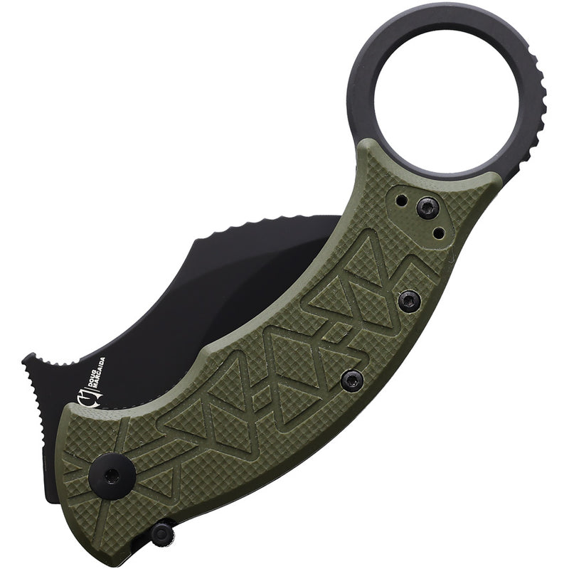 Fox Tribal K Karambit Liner Lock OD Folding Knife [FOX802OD] — product view 2