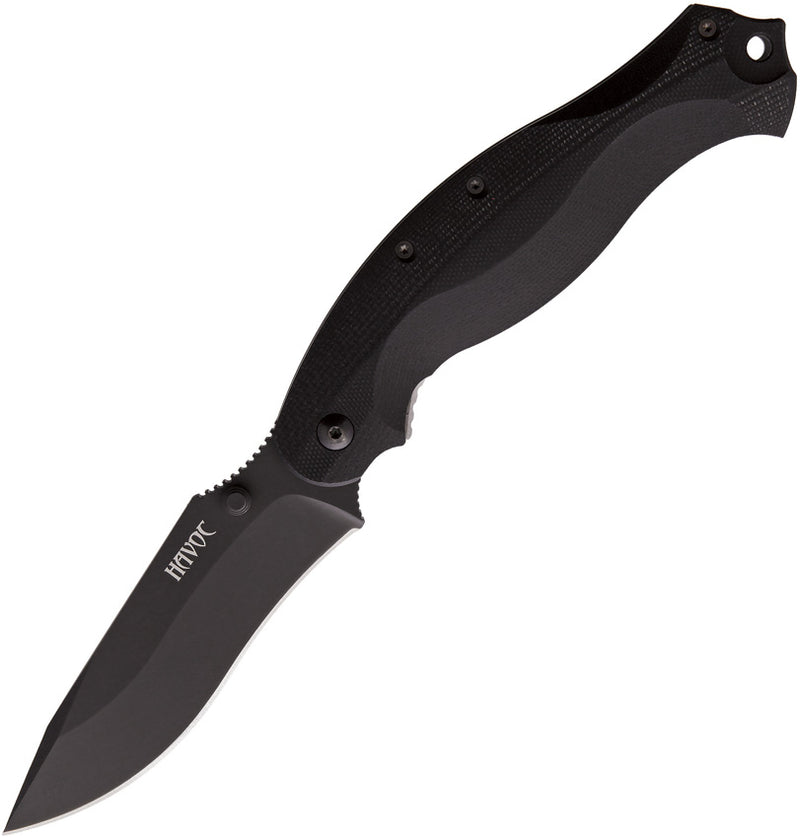 Fox Havoc Frame Lock Black Folding Knife [FOXKUHV02TIB] — product view 1