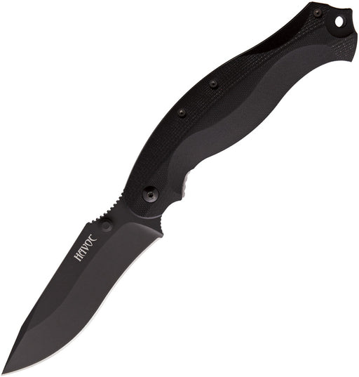 Fox Havoc Frame Lock Black Folding Knife [FOXKUHV02TIB] — product view 1
