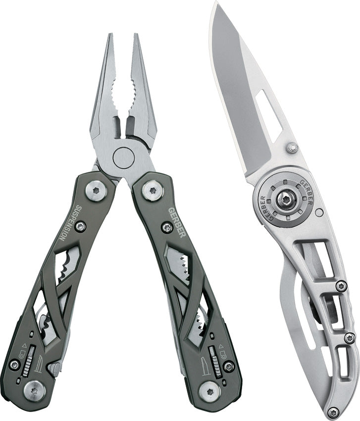 Gerber Mini Suspension/Ripstop Combo Stainless (2.25" 5Cr13MoV stainless) Folding Knife [1078701] - product view 1