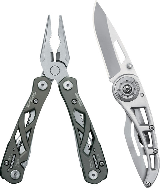 Gerber Mini Suspension/Ripstop Combo Stainless (2.25" 5Cr13MoV stainless) Folding Knife [1078701] - product view 1