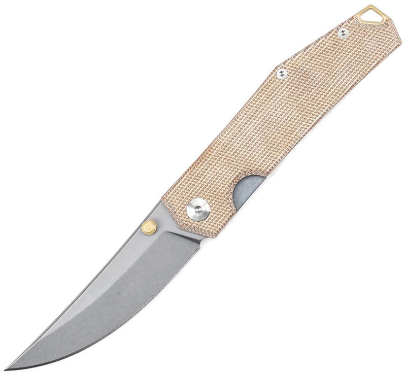 GiantMouse ACE Clyde Liner Lock Natural Micarta Folding Knife — Elmax [GM10562] — product view 1