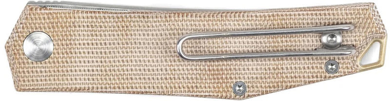 GiantMouse ACE Clyde Liner Lock Natural Micarta Folding Knife — Elmax [GM10562] — product view 2