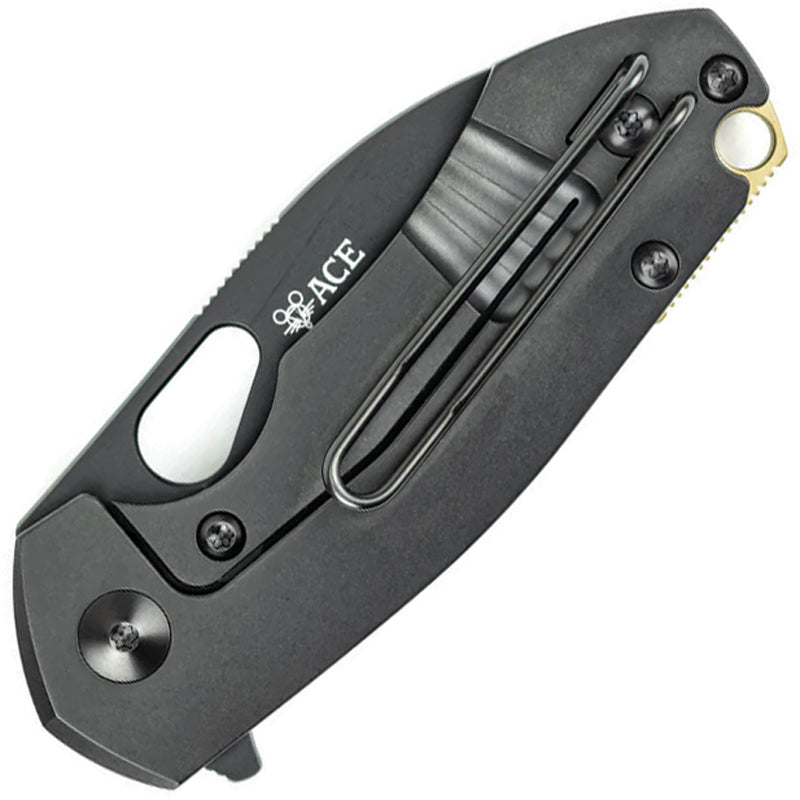 GiantMouse ACE Riv Frame Lock Black Folding Knife — Bohler M390 [GM10722] — product view 2