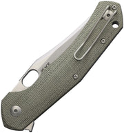 GiantMouse Jutland Liner Lock Green Micarta Folding Knife — Elmax [GM10821] — product view 2