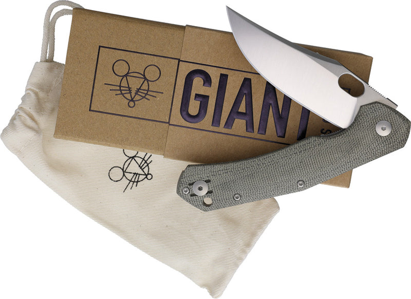 GiantMouse Jutland Liner Lock Green Micarta Folding Knife — Elmax [GM10821] — product view 3