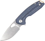 GiantMouse Tribeca Liner Lock Denim Micarta Folding Knife — CPM MagnaCut / Blue [GM11392] — product view 1
