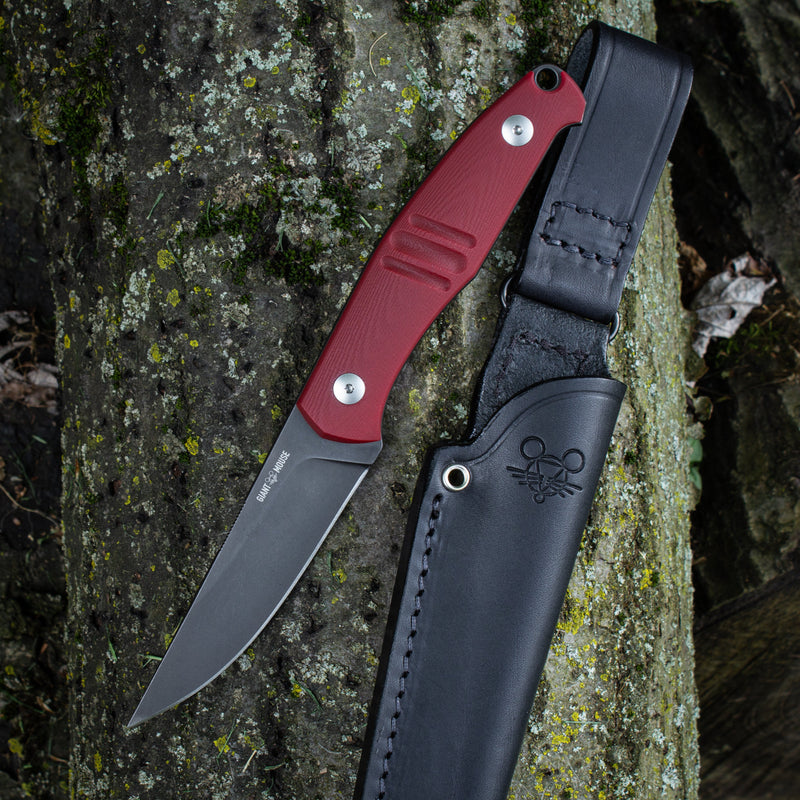GiantMouse GMF2 Fixed Blade Knife / Red G10 — Bohler N690 [GM11804] — product view 5