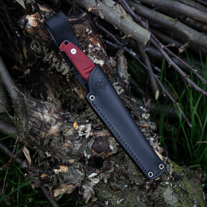 GiantMouse GMF2 Fixed Blade Knife / Red G10 — Bohler N690 [GM11804] — product view 6
