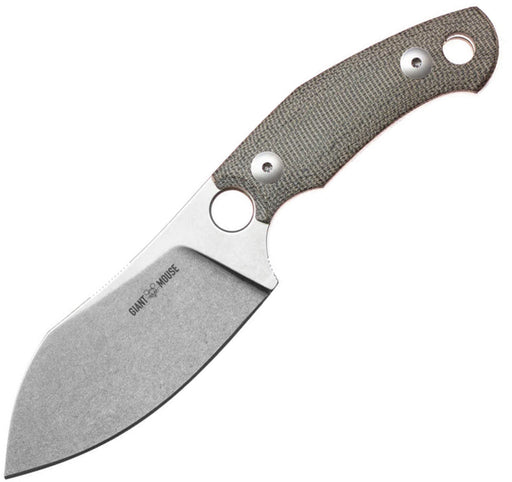 GiantMouse GMF1-XL Fixed Blade Knife / Green Micarta — Bohler N690 [GM11880] — product view 1