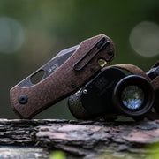 GiantMouse ACE Atelier Liner Lock Burlap Folding Knife — Elmax [GM12092] — product view 5