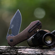 GiantMouse ACE Atelier Liner Lock Burlap Folding Knife — Elmax [GM12092] — product view 7