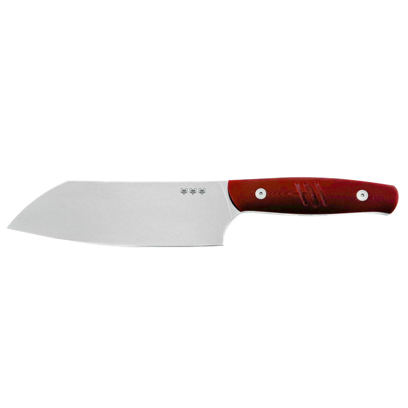 GiantMouse Santoku Red G10 Knife — Nitro B [GM12894] — product view 5