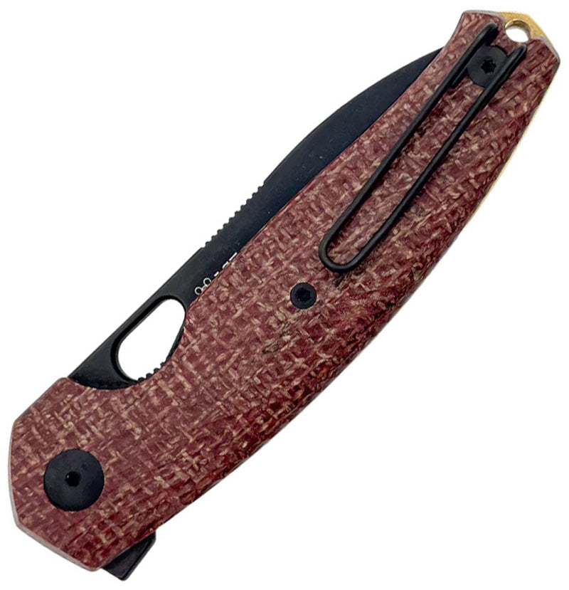 GiantMouse Ace Jagt Liner Lock Burlap PVD Folding Knife — Elmax [GM12993] — product view 2