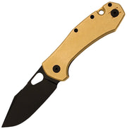 GiantMouse Atelier Liner Lock Flat Brass Folding Knife — Elmax [GM13310] — product view 1