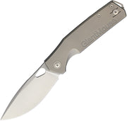 GiantMouse Ace Zoobie Frame Lock Titanium Elmax Folding Knife / Gray [GM13570] — product view 1