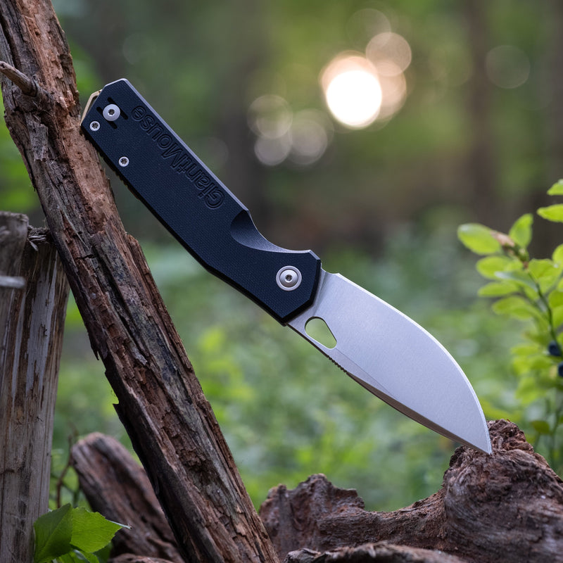 GiantMouse Ace Zoobie Frame Lock Ti G10 Folding Knife — Elmax / Black [GM13594] — product view 4