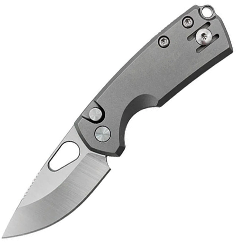 GiantMouse Tipsy Button Lock Titanium Folding Knife — Elmax / Gray [GM13617] — product view 1