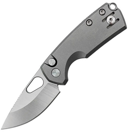 GiantMouse Tipsy Button Lock Titanium Folding Knife — Elmax / Gray [GM13617] — product view 1
