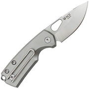 GiantMouse Tipsy Button Lock Titanium Folding Knife — Elmax / Gray [GM13617] — product view 3