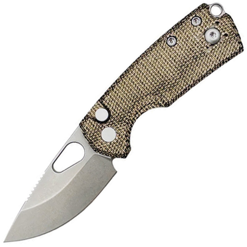GiantMouse Tipsy Button Lock Green Micarta Folding Knife — Bohler N690 [GM13624] — product view 1