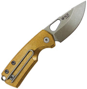 GiantMouse Tipsy Button Lock Brass Folding Knife — Elmax [GM13631] — product view 3