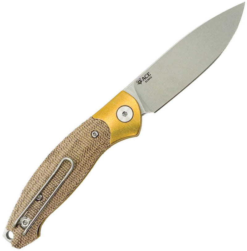 GiantMouse Farley Slip Joint Natural Micarta Folding Knife — Elmax [GM13730] — product view 3