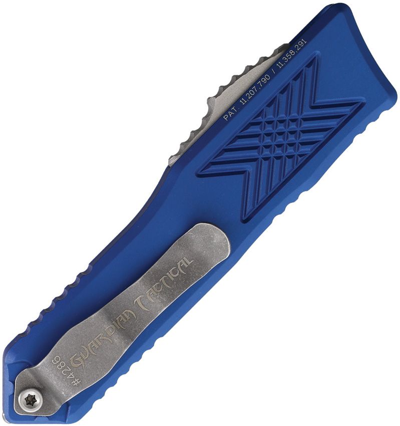 Guardian Tactical Auto GTX025 OTF Blue DE Knife [12-4531 BLUE]