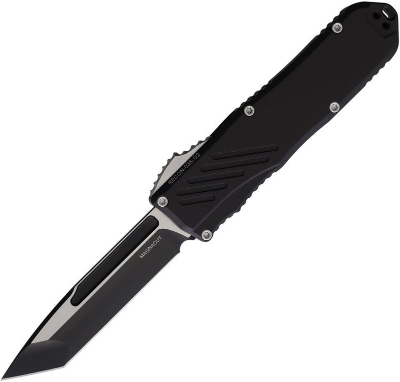 Guardian Tactical Auto Recon 035 G2 OTF Black Knife [93221 TWO TONE BLK]