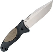 Hogue EX-F02 Black polymer with Flat Dark Earth OverMolded rubber insert (4.5" Tumbled 154CM) Fixed Blade Knife [35273] - product view 3